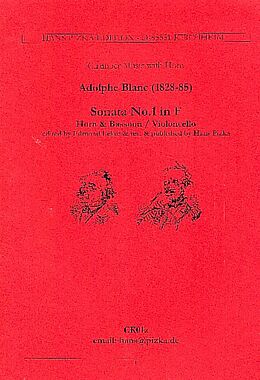 Adolphe Blanc Notenblätter Sonata No.1 F-Dur