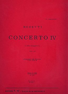 Antonio (Franz Anton Rössler) Rosetti Notenblätter Konzert F-Dur Nr.4 für 2 Hörner und Klavier