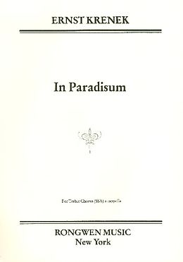 Ernst Krenek Notenblätter In Paradisum