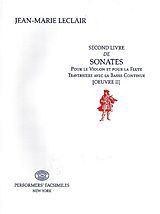 Jean Marie l'Ainé Leclair Notenblätter Second Livre de Sonates
