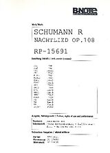 Robert Schumann Notenblätter Nachtlied op.108