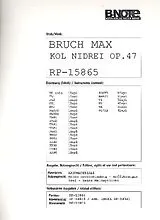 Max Bruch Notenblätter Kol Nidrei op.47