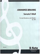 Johannes Brahms Notenblätter Sonate f-Moll op.34b