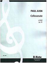 Paul Juon Notenblätter Cellosonate a-Moll op.54