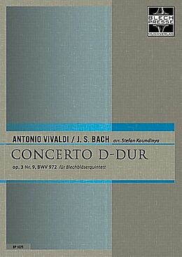 Antonio Vivaldi Notenblätter Concerto D-Dur op.3 Nr.9 BWV972