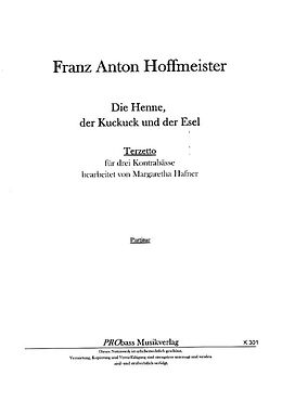 Franz Anton Hoffmeister Notenblätter Terzett D-Dur Die Henne, der Kuckuck und der Esel