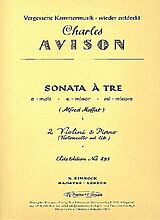 Charles Avison Notenblätter Sonate e-Moll