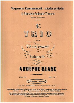 Adolphe Blanc Notenblätter Klaviertrio Nr.4 D-Dur op.35