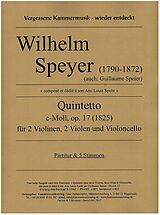 Wilhelm Speier Notenblätter Streichquintett c-Moll op.17