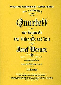Josef Werner Notenblätter Streichquartett c-Moll op.6