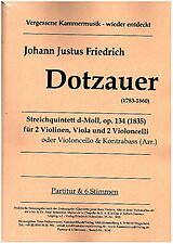 Justus Johann Friedrich Dotzauer Notenblätter Quintett d-Moll op.134