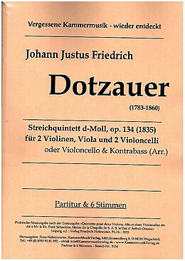 Justus Johann Friedrich Dotzauer Notenblätter Quintett d-Moll op.134