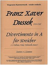 Franz Xaver Dussek (Duschek) Notenblätter Divertimento A-Dur
