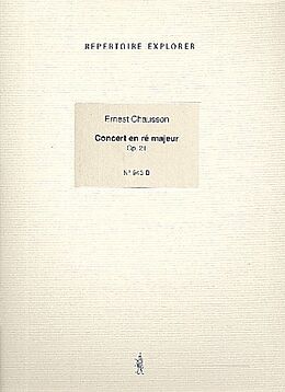 Ernst Amédée Chausson Notenblätter Concert en ré majeur op.21
