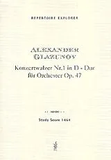 Alexander Glasunow Notenblätter Konzertwalzer D-Dur Nr.1 op.47