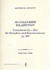 Alexander Glasunow Notenblätter Concerto Es-Dur op.109
