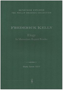 Frederick Kelly Notenblätter Elegy in Memoriam Rupert Brooke