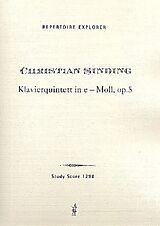 Christian Sinding Notenblätter Quintett e-Moll op.5