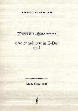 Ethel Mary, Dame Smyth Notenblätter Streichquintett E-Dur op.1