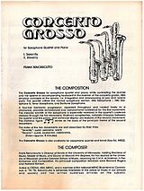 Frank Bencriscutto Notenblätter Concerto Grosso