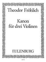 Theodor Fröhlich Notenblätter Kanon