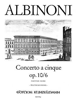 Tomaso Albinoni Notenblätter Concerto a cinque D-Dur op.10,6