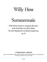 Willy Hess Notenblätter 5 leichte Lieder in Aargauer Mundart op.35