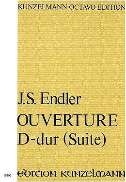 Johann Samuel Endler Notenblätter Ouverture D-Dur