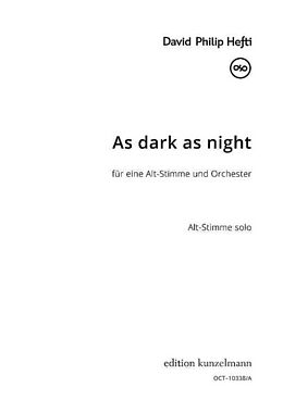 David Philip Hefti Notenblätter As dark as Night