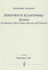 Heinrich Kaminski Notenblätter Quintett