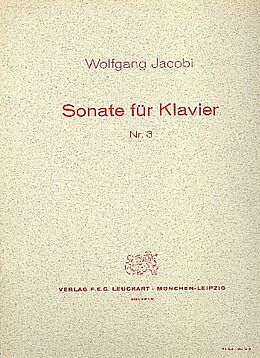 Wolfgang Jacobi Notenblätter Sonate Nr.3
