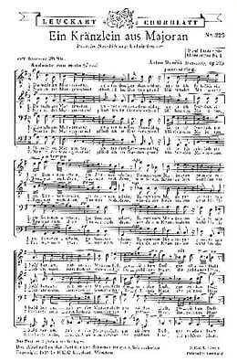 Antonin Leopold Dvorak Notenblätter Ein Kränzlein aus Majoran op.27,1