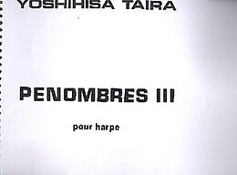 Yoshihisa Taira Notenblätter Pénombres no.3
