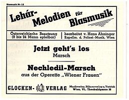 Franz Lehár Notenblätter Jetzt gehts los - Nechledil-Marsch