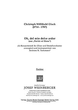 Christoph Willibald Gluck Notenblätter Oh del mio dolce amor