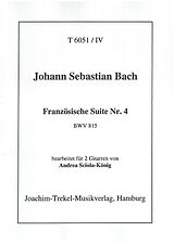Johann Sebastian Bach Notenblätter Französische Suite Nr.4 BWV815