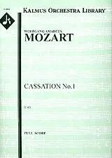 Wolfgang Amadeus Mozart Notenblätter Cassation G major no.1