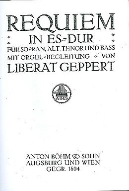 Liberatus Geppert Notenblätter Requiem Es-Dur