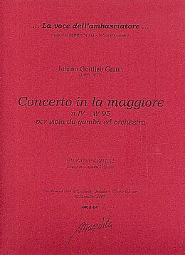 Johann Gottlieb Graun Notenblätter Konzert A-Dur Nr.4 W95