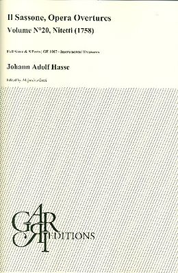 Johann Adolph Hasse Notenblätter Ouvertüre zu Nitetti