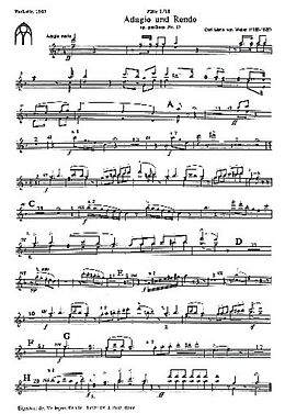 Carl Maria von Weber Notenblätter Adagio und Rondo op.posth. Nr.15