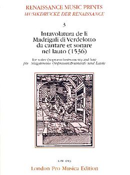 Philippe Verdelot Notenblätter Intavolatura de li madrigali di Verdelotto da cantare et sonare nel la