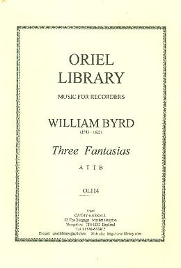 William Byrd Notenblätter 3 Fantasias