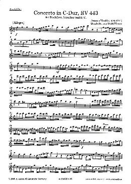 Antonio Vivaldi Notenblätter Konzert C-Dur RV443