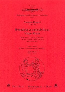 Antonio (Franz Anton Rössler) Rosetti Notenblätter Benedicta et venerabilis es Virgo Maria