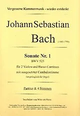 Johann Sebastian Bach Notenblätter Sonate Nr.1 BWV525