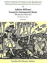 Adrian Willaert Notenblätter Complete Instumental Music vol.2 - 4 Ricercari