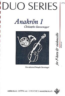 Christophe Sturzenegger Notenblätter Anakrôn 1