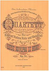 Louise Adolpha Le Beau Notenblätter Quartett op. 28