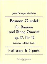 Jean Francois de Guise Notenblätter Bassoon Quintet op.17,12